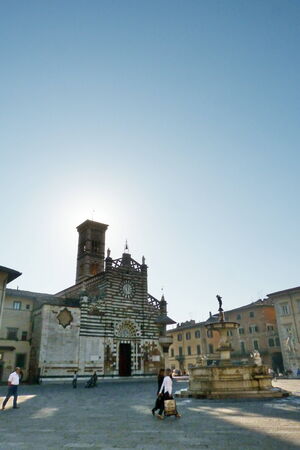 Piazza del Duomo, Prato, Tuscany, Italyのeditorial素材