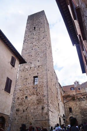 Tower of the historical village of San Gimignano, Tuscany, Italyのeditorial素材