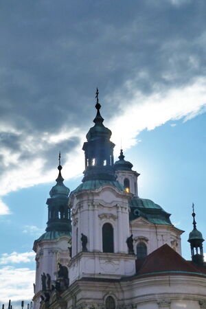 Church of St Nicholas of Old Town in Prague, Czech Republicの写真素材