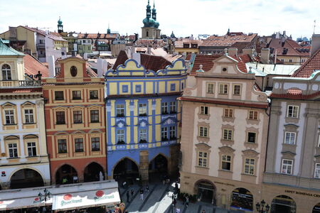 Top view of the buildings of the Old Town Square, Prague, Czech Republicのeditorial素材