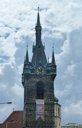 Jindrisska Tower - the highest belfry in Prague, Czech Republicのeditorial素材