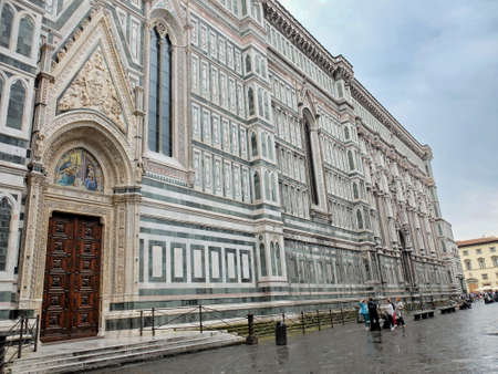 Detail of the cathedral of Florence, Italyのeditorial素材