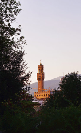 View of Palazzo Vecchio Florence Italyのeditorial素材