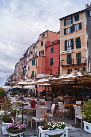 View of Portovenere, Cinque Terre, Liguria, Italyのeditorial素材