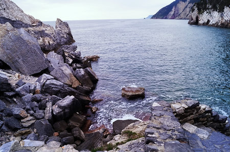 Cliffs in Portovenere, Liguria, Italy