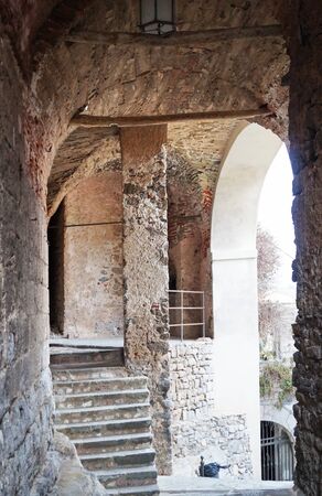 Typical corner of Portovenere, Liguria, Italyの写真素材