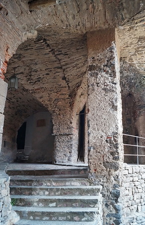 Typical corner of Portovenere, Liguria, Italyの写真素材
