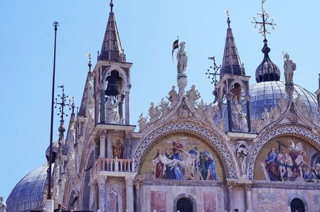 Detail of San Marco Basilica, Venice, Italyの写真素材