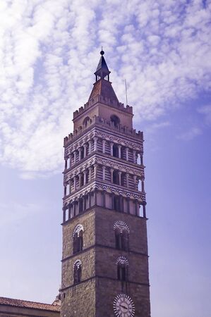 Bell tower of the Cathedral of Saint Zeno, Pistoia; Italyの写真素材