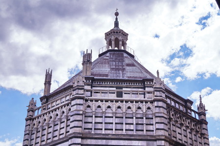 Deail of Baptistery of Pistoia, Tuscany, Italyの写真素材