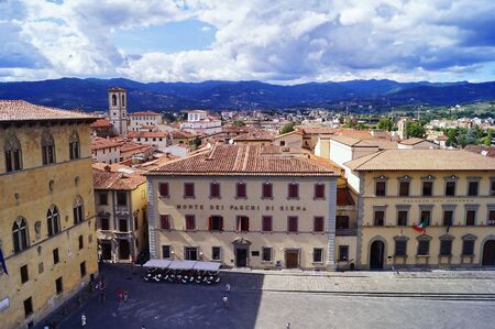 Aerial view of the center of Pistoia, Tuscany, Italyのeditorial素材