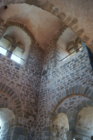 Interior of the belfry of the Cathedal of Saint Zeno, Pistoia, Tuscany, Italyのeditorial素材