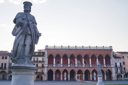 Prato della Valle square, Padua, Italyの写真素材