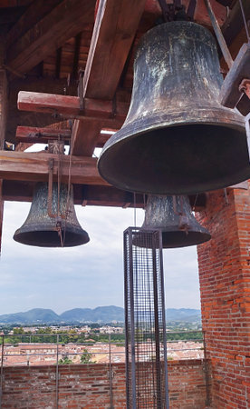 Bells in the Clock Tower of Lucca, Tuscany, Italy