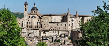 View of center of Urbino, Marche, Italyの写真素材