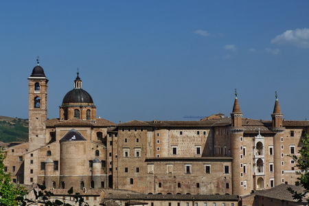 View of center of Urbino, Marche, Italyのeditorial素材