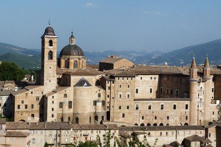 View of center of Urbino, Marche, Italyのeditorial素材