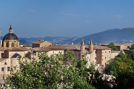 View of center of Urbino, Marche, Italyのeditorial素材