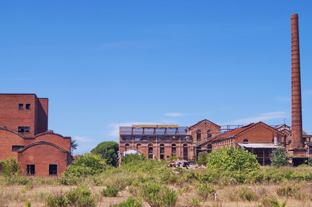 Abandoned sugar factory in Cecina, Tuscany, Italyの写真素材