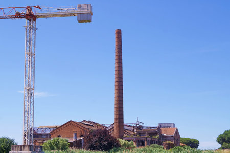 Abandoned sugar factory in Cecina, Tuscany, Italy