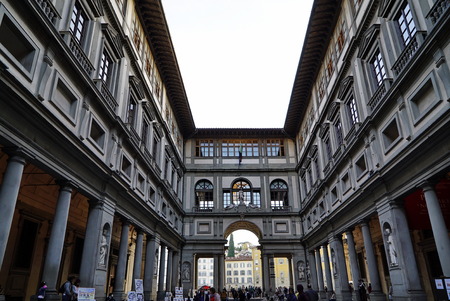 Uffizi gallery, Florence, Tuscany, Italyのeditorial素材