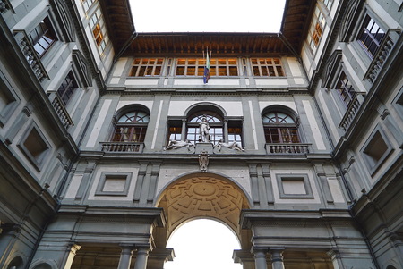 Uffizi gallery, Florence, Tuscany, Italyのeditorial素材
