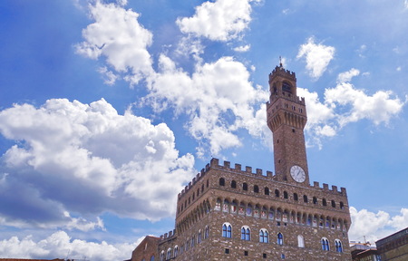 Palazzo Vecchio, Signoria square, Florence, Italyのeditorial素材