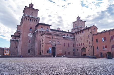 Este castle, Ferrara, Italyのeditorial素材