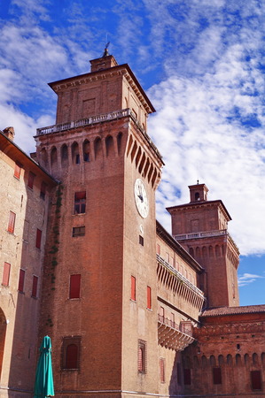 Este castle, Ferrara, Italyのeditorial素材