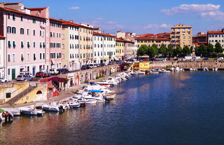 View of Livorno from the new fortress, Tuscany, Italyのeditorial素材