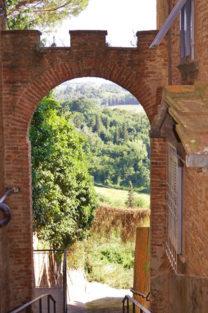 Carbonaio alley, San Miniato, Tuscany, Italyのeditorial素材
