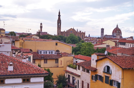 View of Florence from Zecca tower, Tuscany, Italyの写真素材