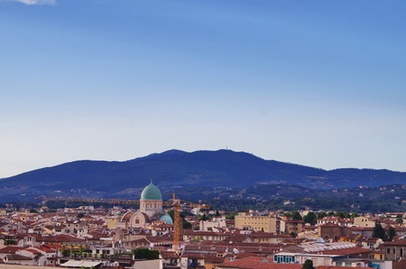 View of Florence from Zecca tower, Tuscany, Italyの写真素材