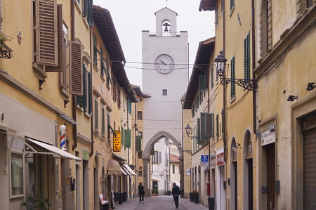 Clock Tower, Borgo San Lorenzo, Tuscany, Italyのeditorial素材