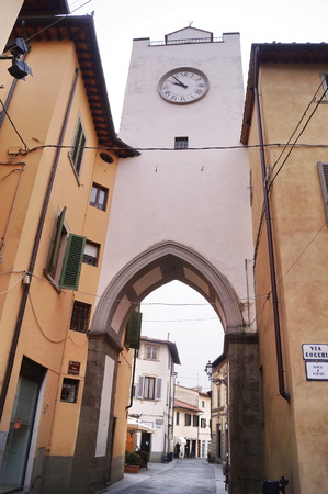 Clock Tower, Borgo San Lorenzo, Tuscany, Italyのeditorial素材