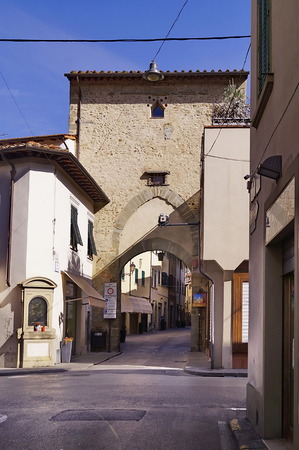 Florentine Gate, Borgo San Lorenzo, Tuscany, Italyのeditorial素材
