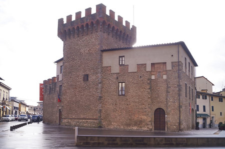 Cassero, IV november square, Montevarchi; Tuscany Italyのeditorial素材