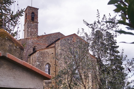 Church of San Lucchese, Poggibonsi, Tuscany, Italyの写真素材