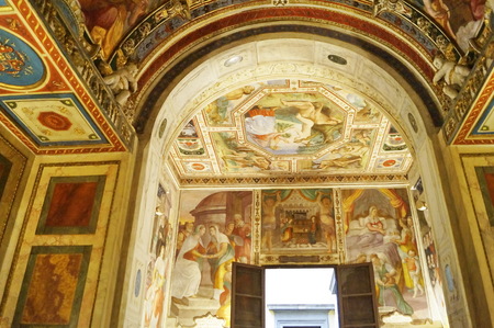 Frescoes in Ridolfi Palace, Florence, Italyのeditorial素材