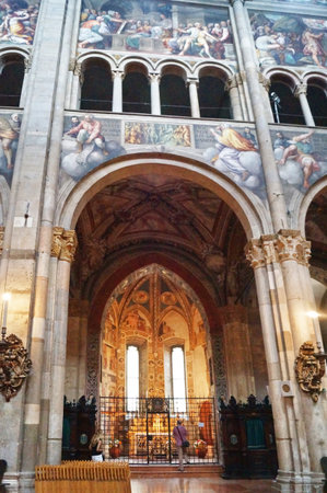 Interior of the Cathedral of Parma, Italy