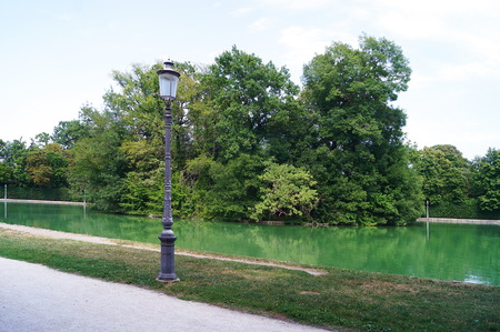 Lake in the Ducal Park of Parma, Italyの写真素材