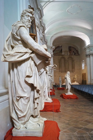 Interior of the former church in Saint Augustin, Orvieto, Italyのeditorial素材