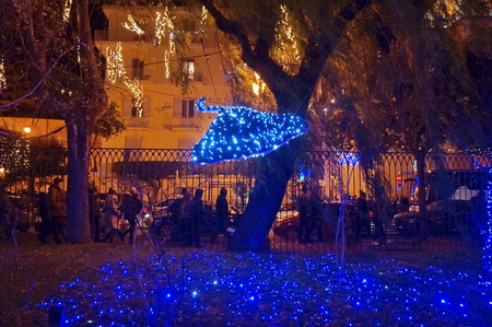 Christmas lights in Salerno, Italyのeditorial素材