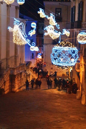 Christmas lights in Salerno, Italyのeditorial素材