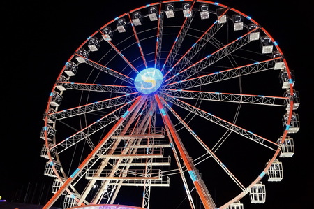 Ferris wheel at nightのeditorial素材