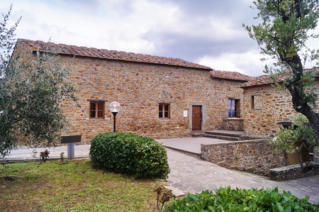 Birthplace of Leonardo da Vinci, Tuscany, Italyの写真素材