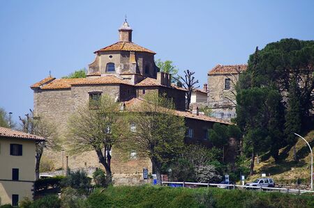 Spirito Santo church, Cortona, Tuscany, Italyの写真素材