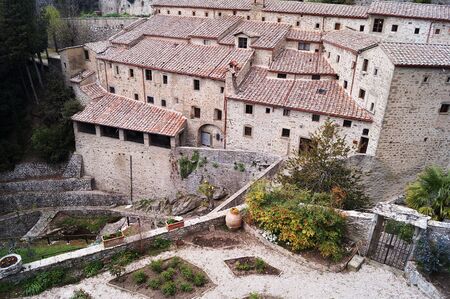 Le Celle Franciscan hermitage, Cortona, Tuscany, Italyの写真素材