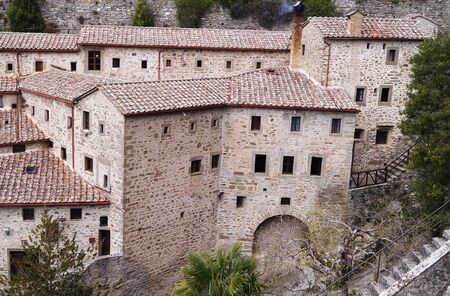 Le Celle Franciscan hermitage, Cortona, Tuscany, Italyの写真素材