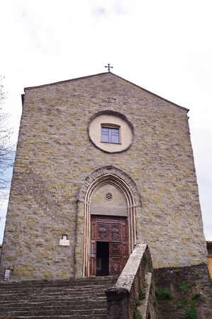 Saint Francis church, Cortona, Tuscany, Italyの写真素材